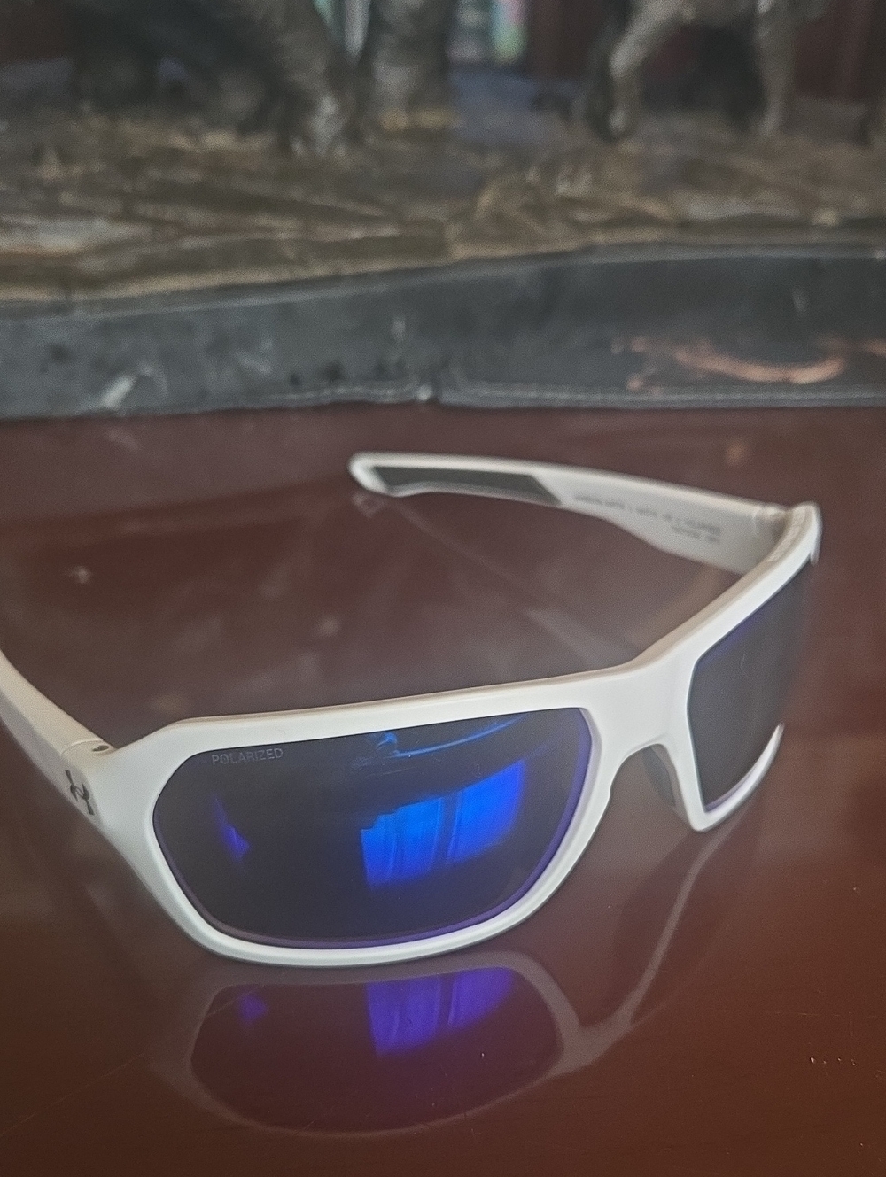 Under Armour White Sunglasses. With Polarized Tactical Lenses.